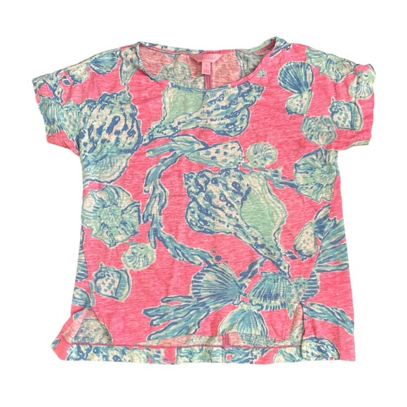 Lilly Pulitzer Mikela TopBarefoot Princess Pink Pout Short Sleeve Size XS - Picture 2 of 6